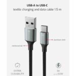 SWISSTEN podatkovni kabel USB-A/USB-C 1,5 M black